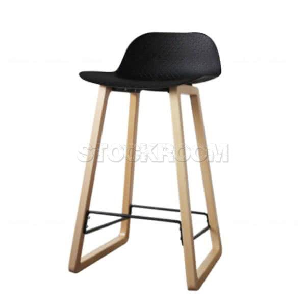 Coty Barstool with Wood Legs