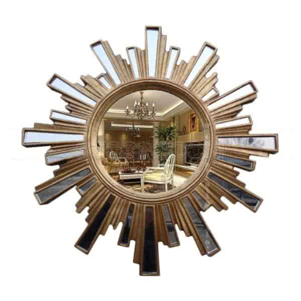 Mansart Starburst Accent Mirror - Antique Gold