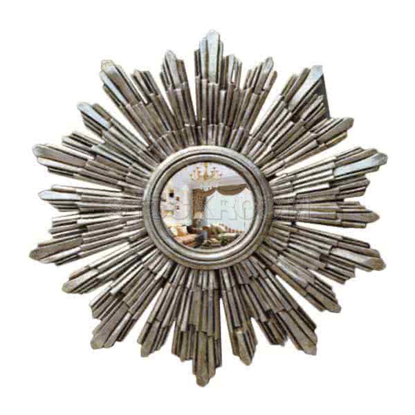 Brosse Starburst Accent Mirror - Antique Silver