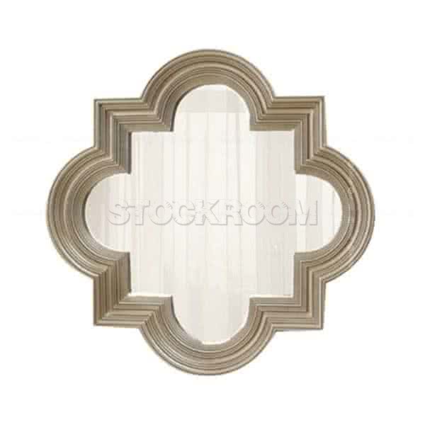 Chantilly Decorative Accent Mirror - Warm Silver Layered Frame