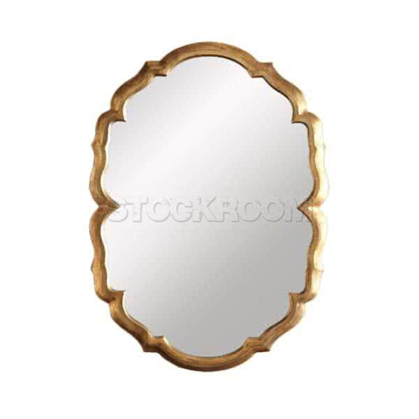 Lucca Baroque Frame Accent Mirror - Antique Gold