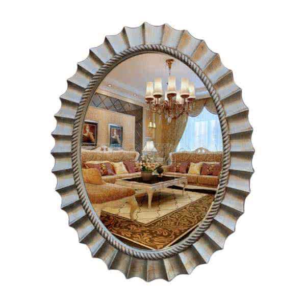 Aston Nautical Rope Frame Oval Accent Mirror - Antique Silver