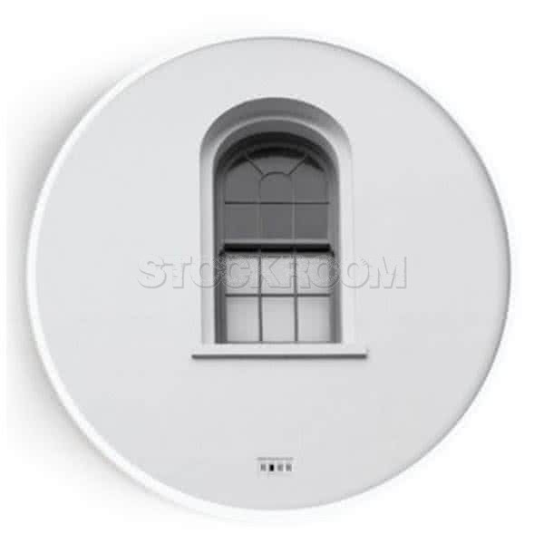 Stockroom Artworks - Circle Canvas Wall Art - Monochrome Single Window - More Sizes