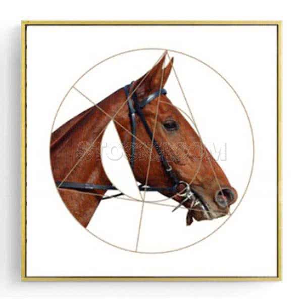 Stockroom Artworks - Square Canvas Wall Art - Brown Horse - More Sizes