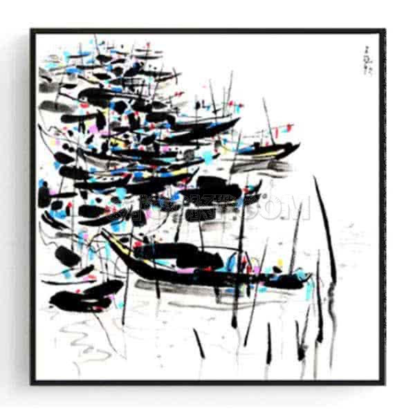 Stockroom Artworks - Square Canvas Wall Art - Boats - More Sizes