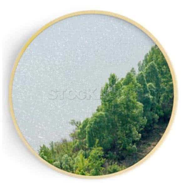 Stockroom Artworks - Circle Canvas Wall Art - Riverside Trees - More Sizes