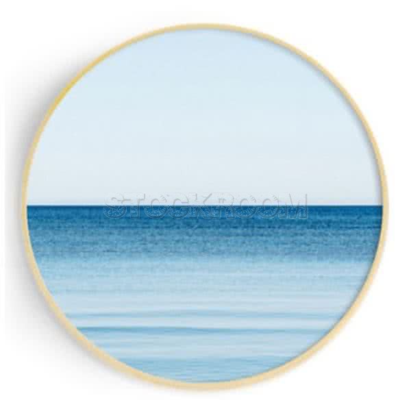 Stockroom Artworks - Circle Canvas Wall Art - Sea Horizon - More Sizes