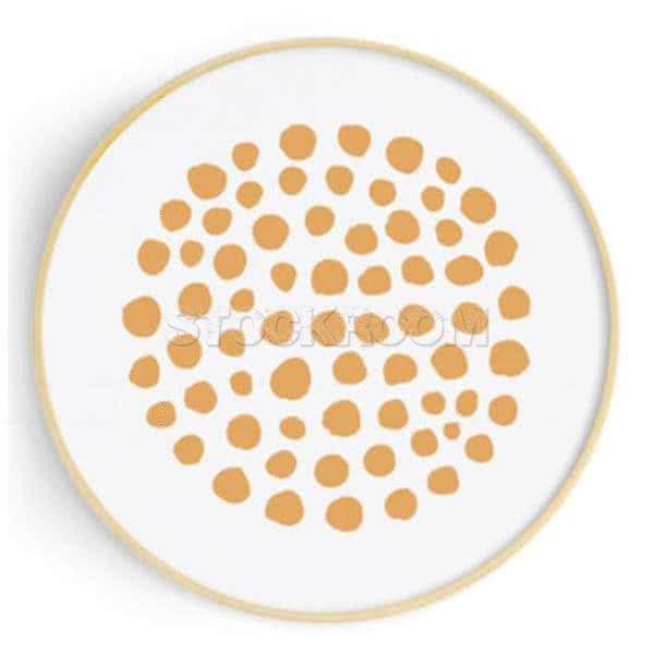 Stockroom Artworks - Circle Canvas Wall Art - Yellow Dots - More Sizes