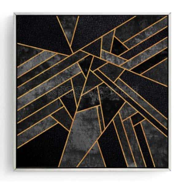 Stockroom Artworks - Square Canvas Wall Art - Polygonal Gray - More Sizes