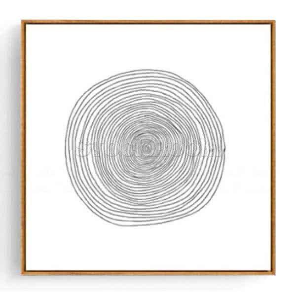 Stockroom Artworks - Square Canvas Wall Art - Penstroke Circle - More Sizes