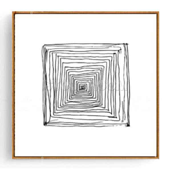 Stockroom Artworks - Square Canvas Wall Art - Penstroke Square - More Sizes