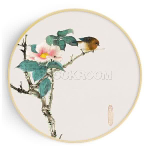 Stockroom Artworks - Circle Canvas Wall Art - Sparrow - More Sizes