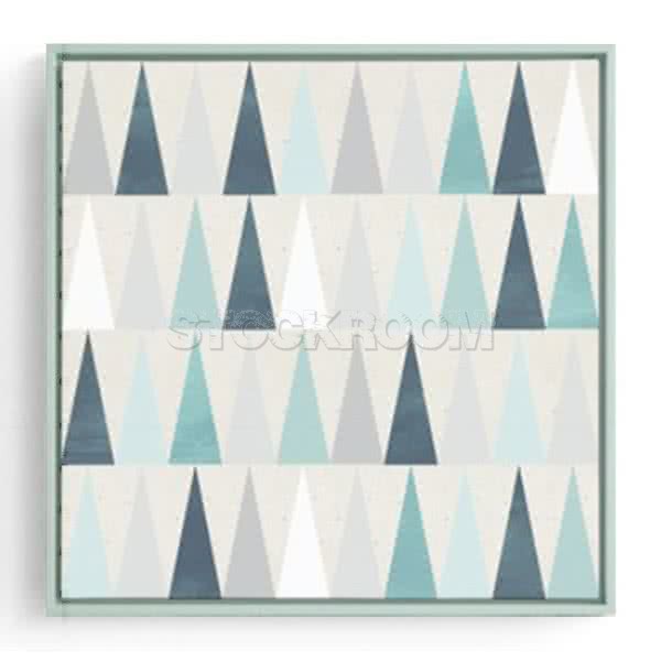 Stockroom Artworks - Square Canvas Wall Art - Geometric Isosceles Triangles II - More Sizes