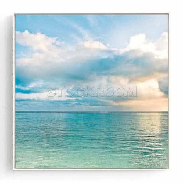 Stockroom Artworks - Square Canvas Wall Art - Cloudy Sea - More Sizes
