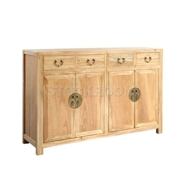 Tang Elm Wood Sideboard Cabinet 