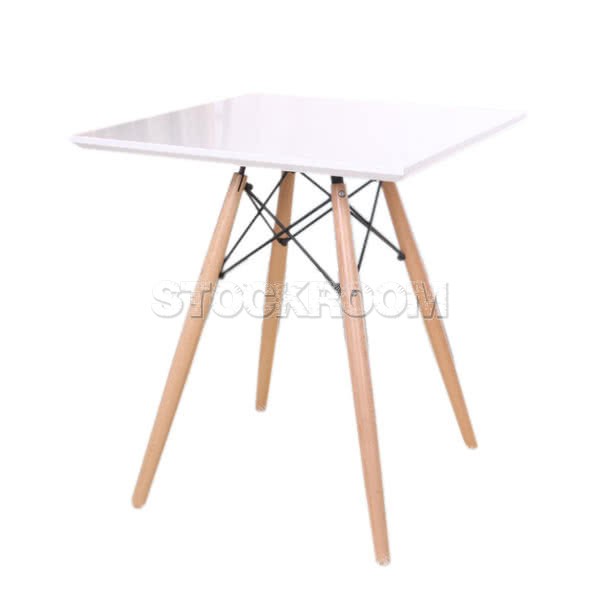 Eames Style DSW Square Table with Eiffel Tower Base