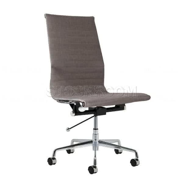 Eames Style Fabric Highback Office Chair With Castors (Without Armrest)