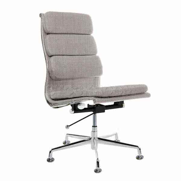 Eames Style Fabric Softpad Highback Adjustable Fixed Office Chair (Without Armrest)