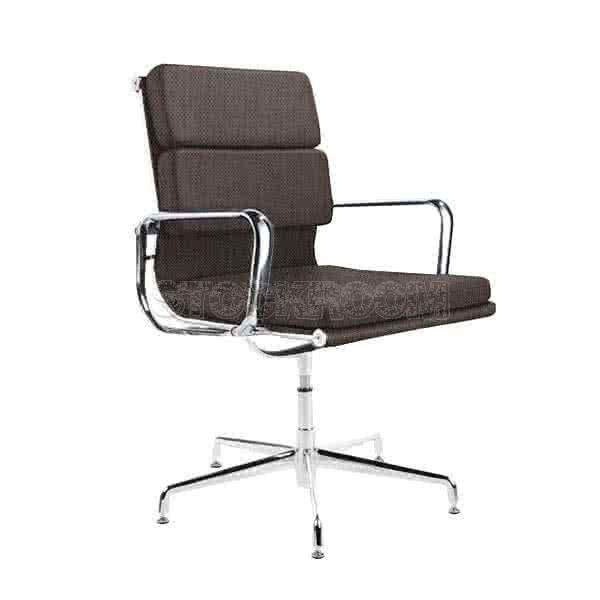 Eames Style Fabric Softpad Lowback Fixed Office Chair