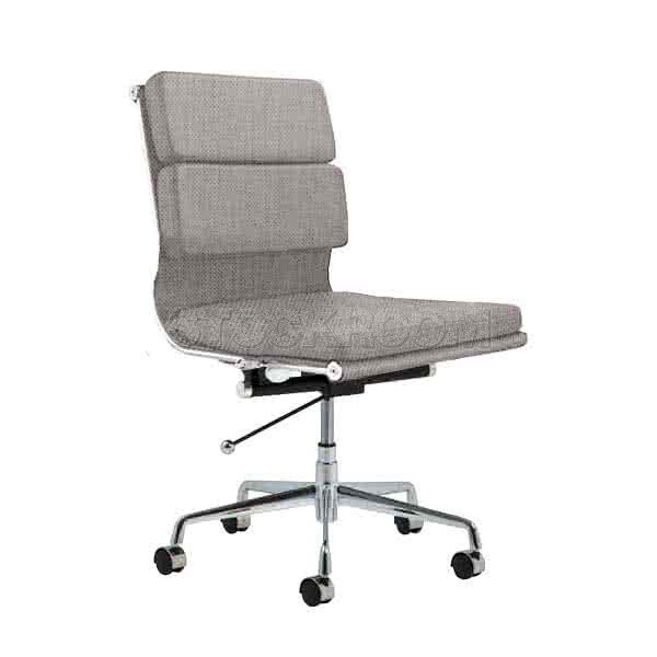 Eames Style Fabric Softpad Lowback Office Chair With Castors (Without Armrest)