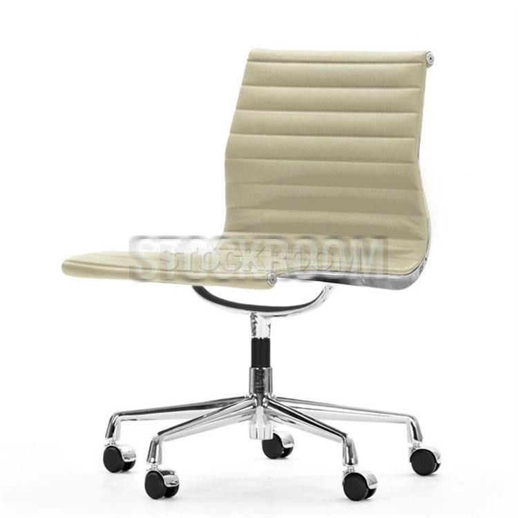 Eames Style Lowback Fixed Office Chair With Castors (Without Armrest)