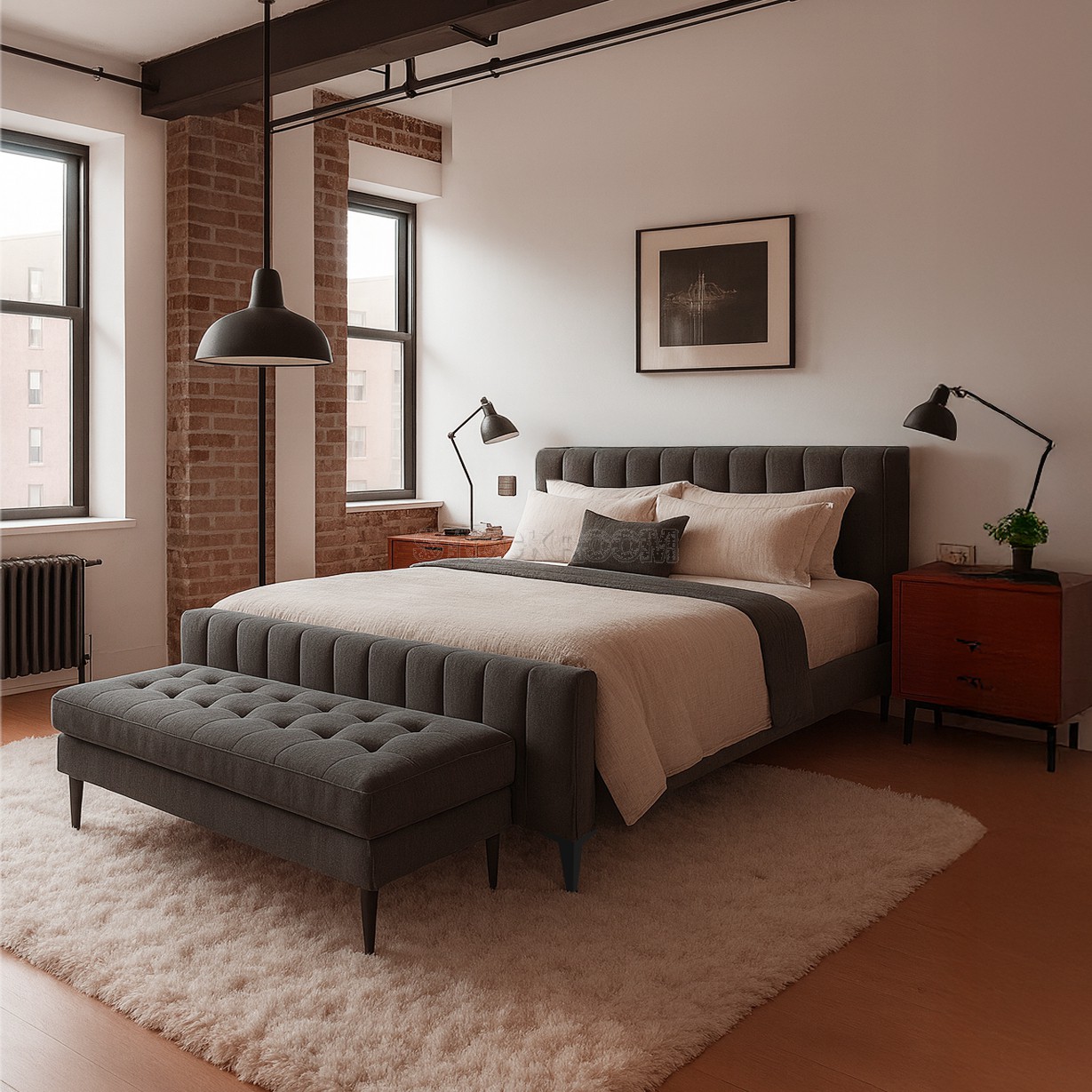 Felisa Fabric Upholstered Bed Frame With Storage