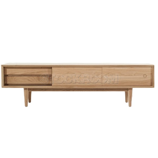 Hamond Solid Oak Wood TV Cabinet