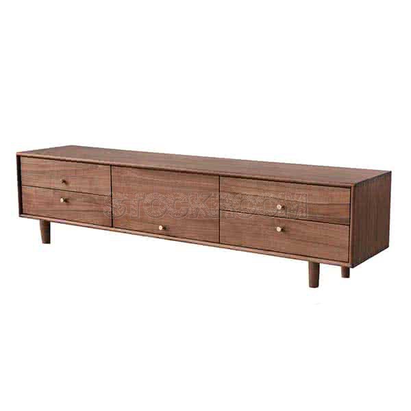 Hana Solid Oak Wood TV Cabinet