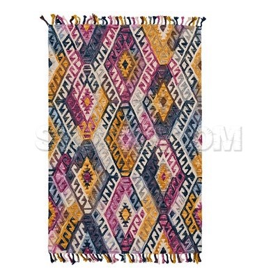 Hand Tufted Indian Style Rug Carpet - Multi