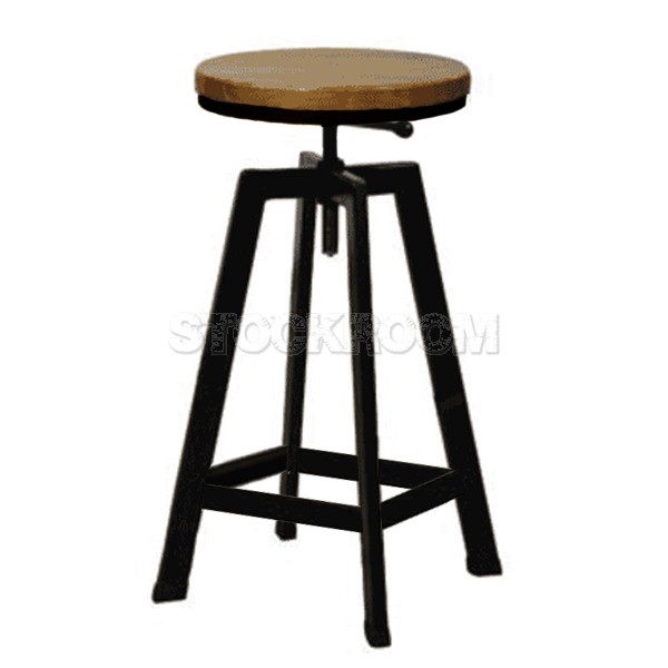 Hardley Industrial Spinning Bar Stool