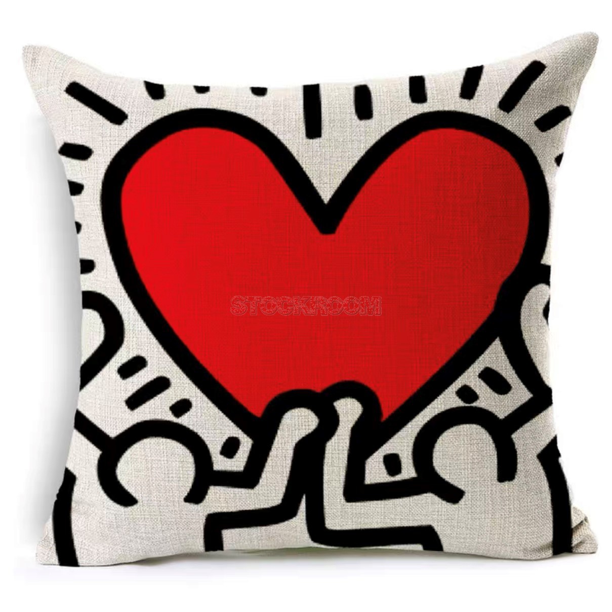 Heart Pattern Decorative Cushion