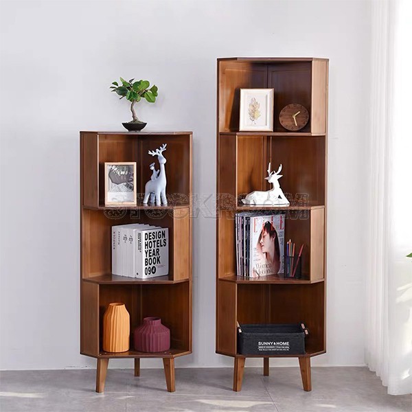 Hillyard Bamboo Corner Bookcase