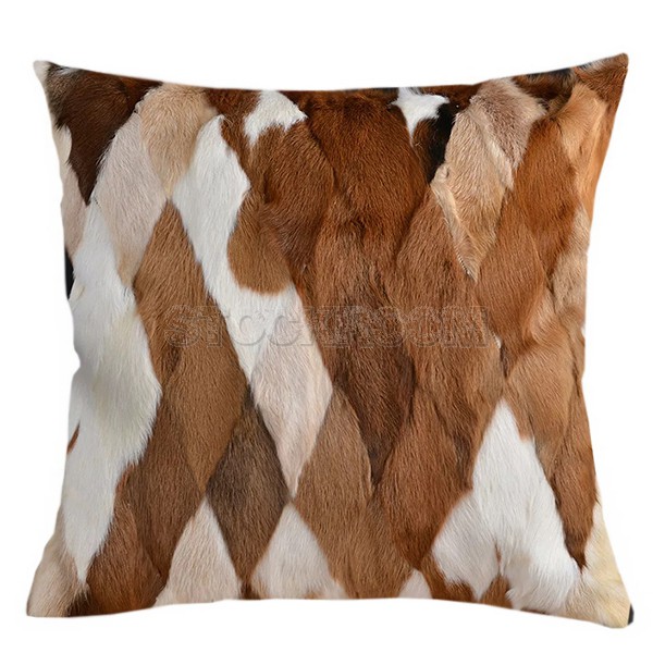 STOCKROOM Patchwork Natural Cowhide Cushion