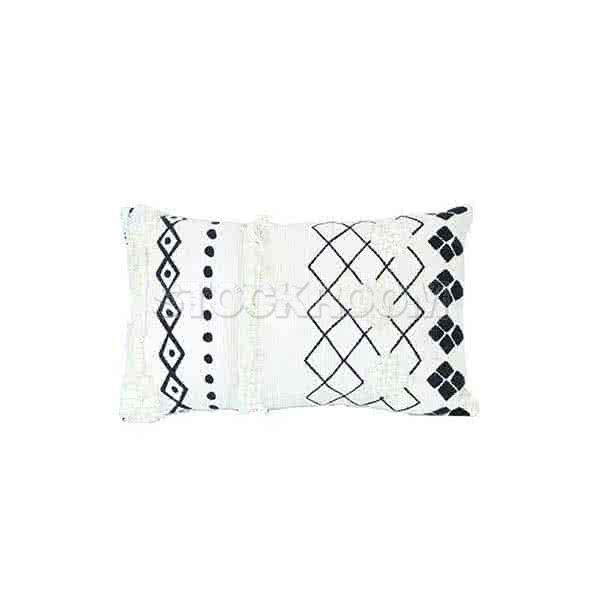 Intertwined Geometric Rectangle Cushion B