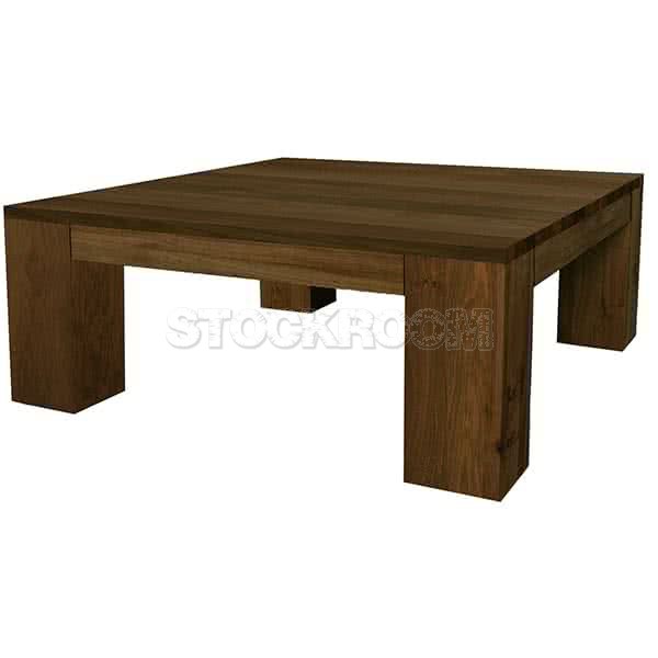 Jacob Solid Oak Wood Square Coffee Table
