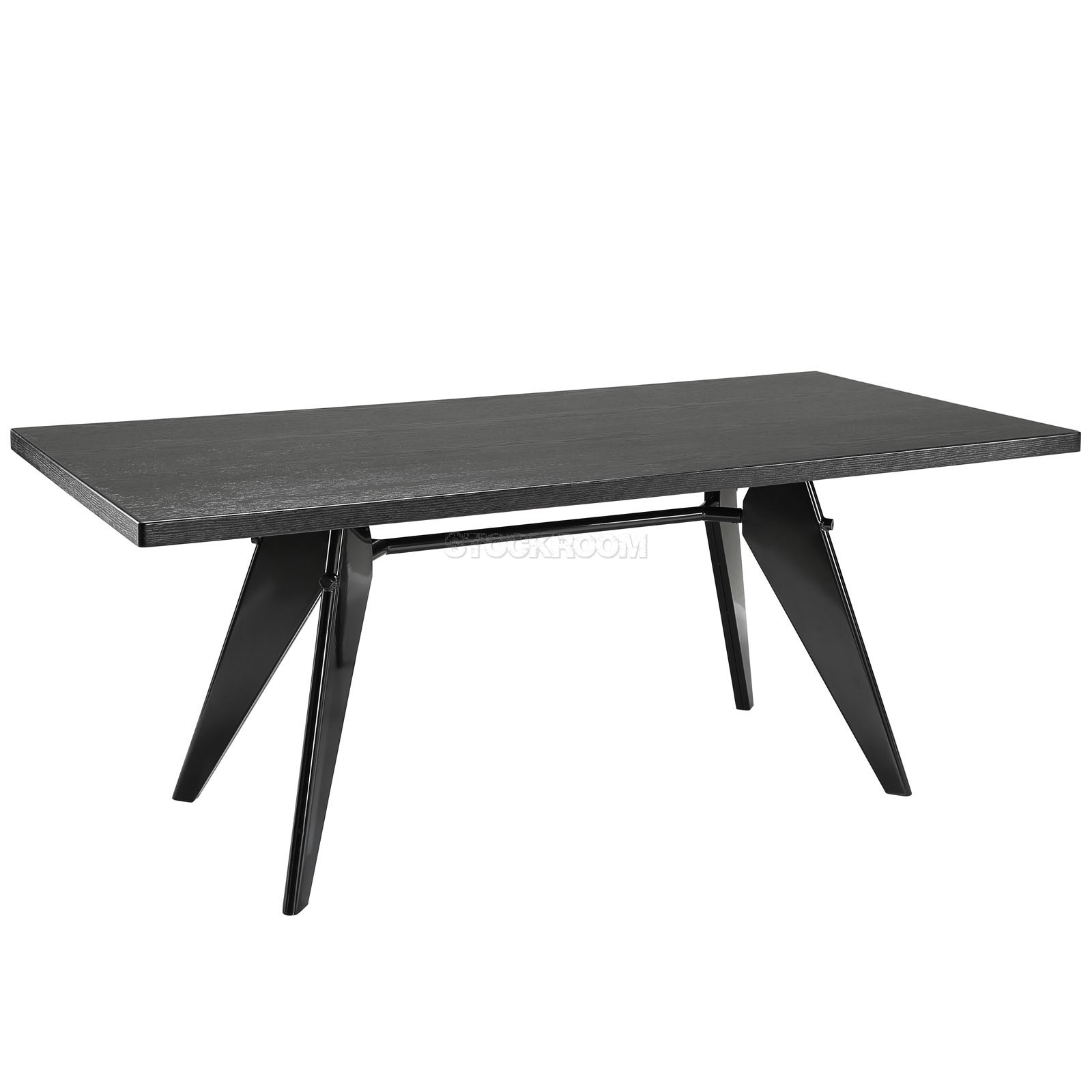 Jean Prouve Gueridon Em Style Dining Table - Black