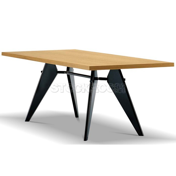 Jean Prouve Gueridon Em Style Dining Table - Oak