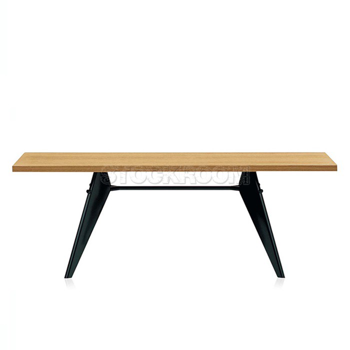 Jean Prouve Gueridon Em Style Dining Table - Oak