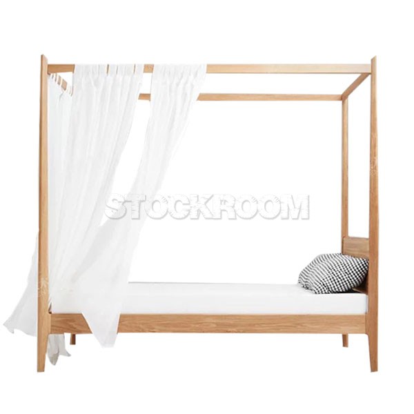 Jenson Solid Oak Wood Bed Frame