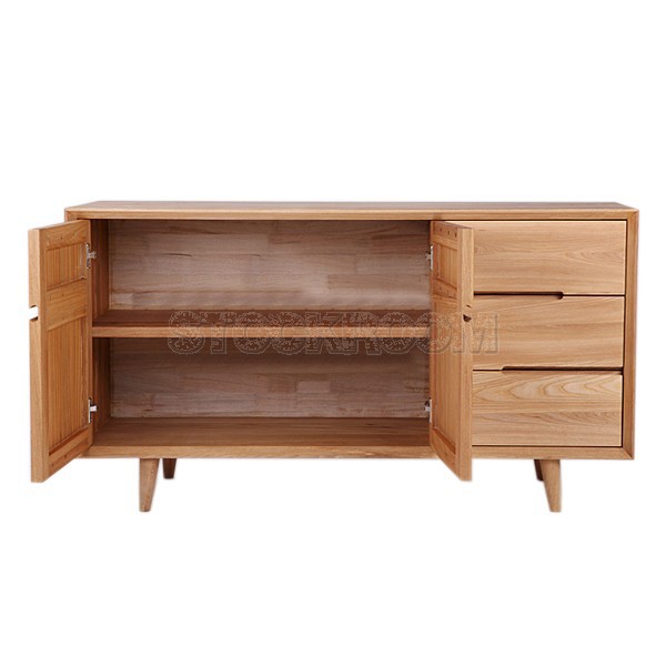 Johnson Solid Oak Wood Sideboard