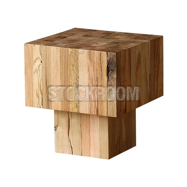 Kaapo Solid Wood Stool / Side Table