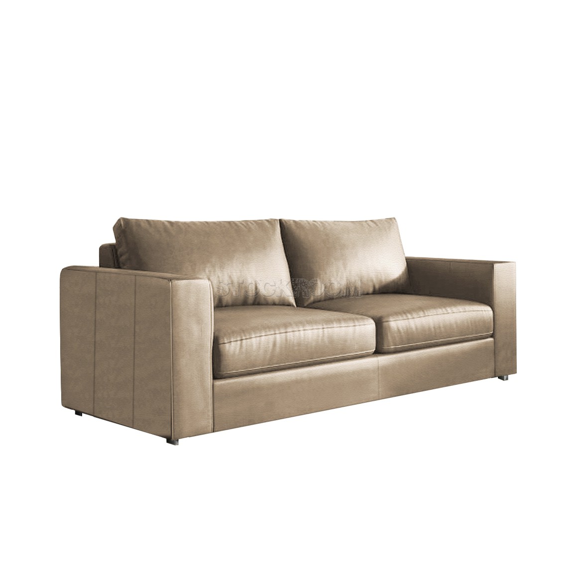 Kagan Leather Feather Down Sofa - 2 seater