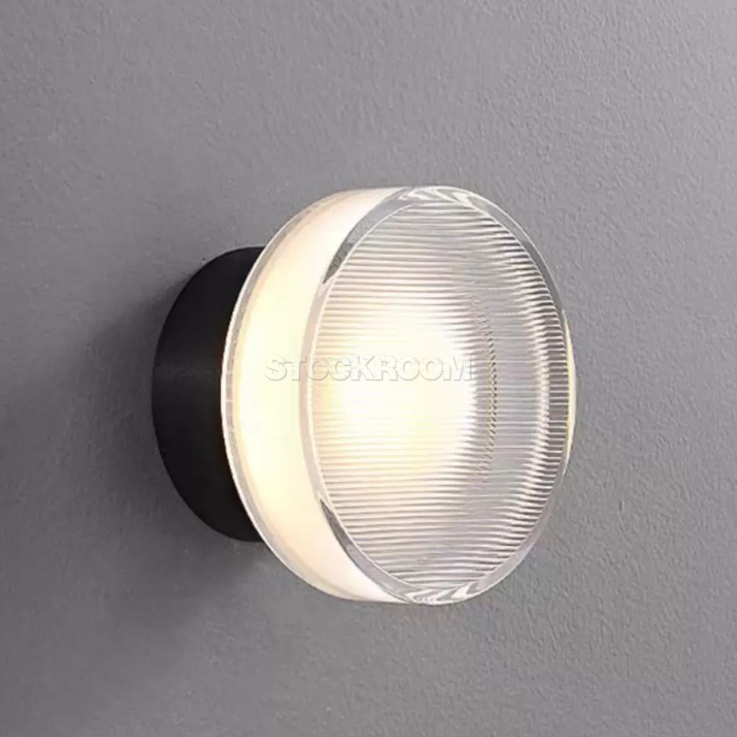 Kaluxy Round Glass Contemporary Wall Lamp