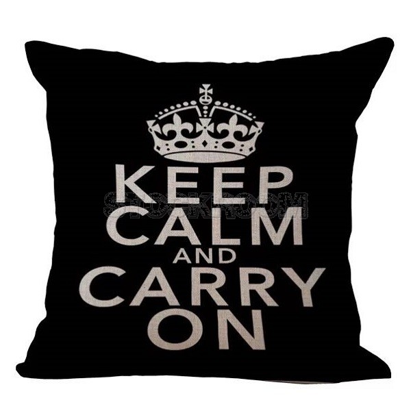 Keep Calm and Carry On Decorative Cushion
