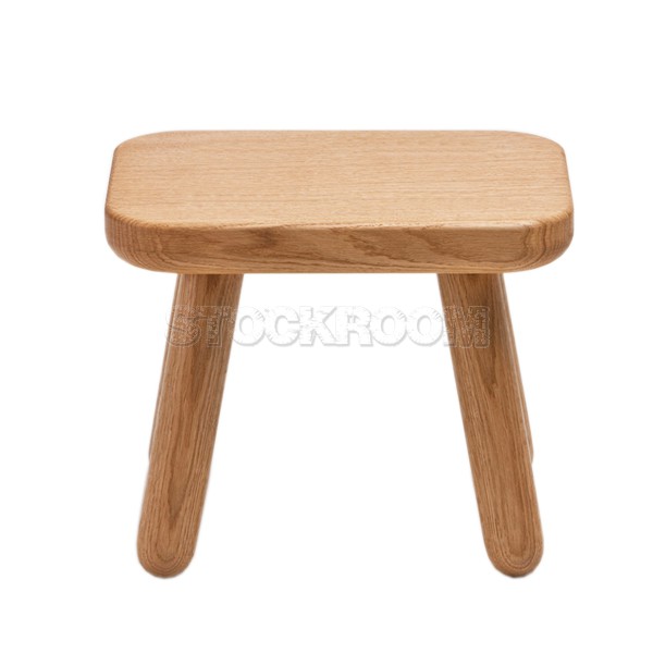 Kibby Solid Oak Wood Kids Stool