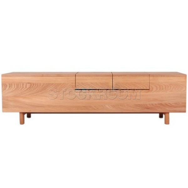 Konell Solid Oak Wood TV Cabinet