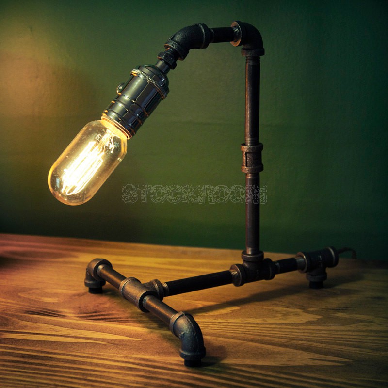 Loft Style Industrial Pipe Table Lamp
