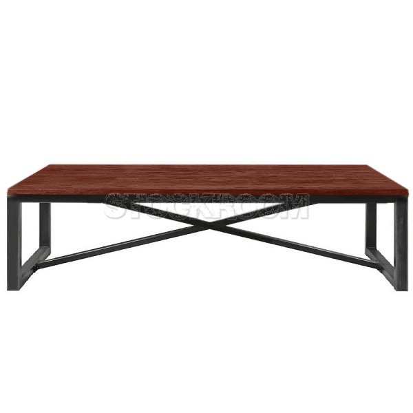 Loft Style Industrial Solid Wood Coffee Table