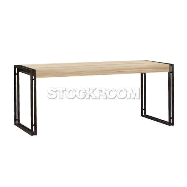 Manhattan Vintage Industrial Style Solid Wood Table by Stockroom