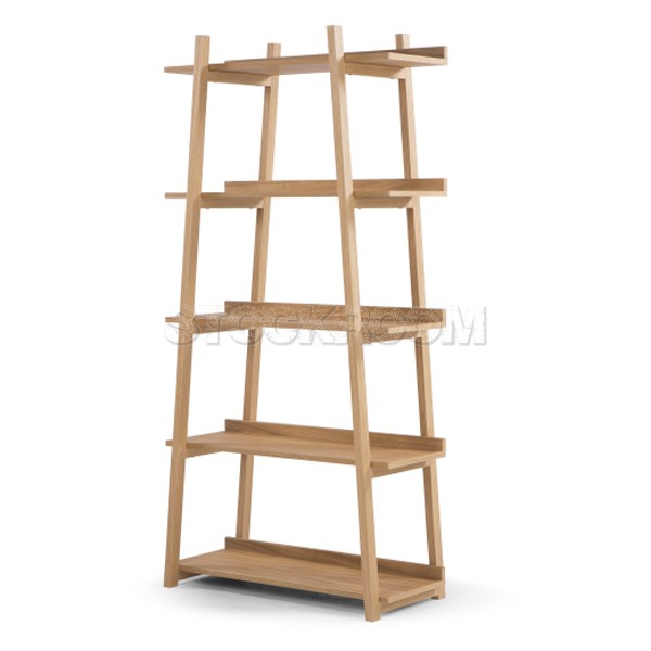 Marcus Solid Oak Wood Bookshelves / Bookcase